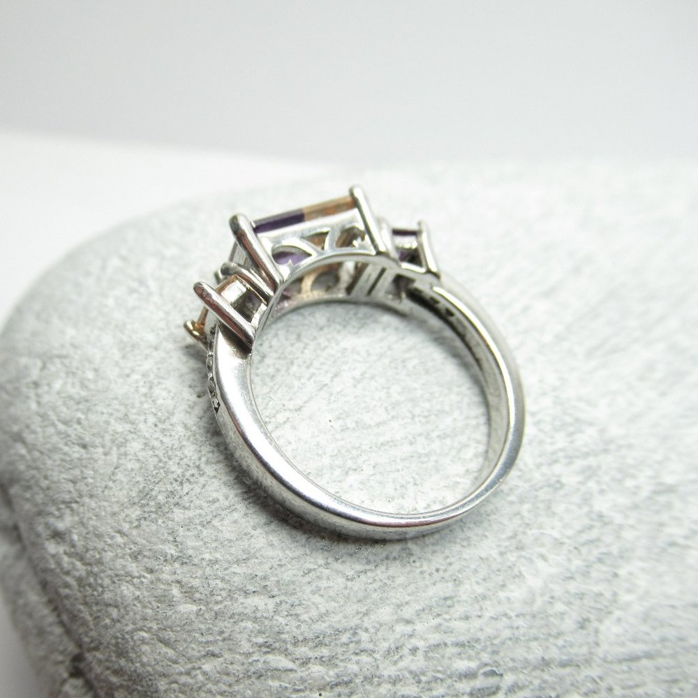 Ametrine Ring in Sterling Silver Sz. 7-1/4 - Picture 4 of 11